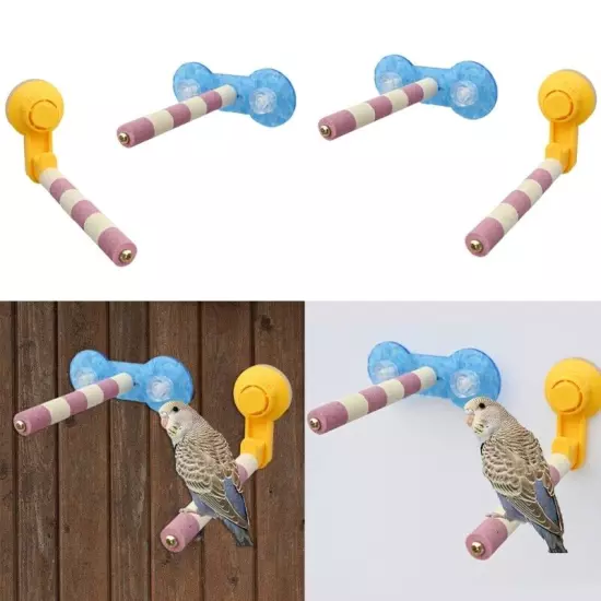 2lots Birds Perches Stand Suction Cup for Window Parrots Shower Perches Stand