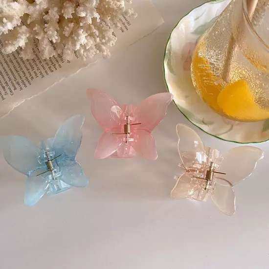 Butterfly Hair Clips Claw Barrettes Mini Jaw Clip Hairpin for Womens Girls