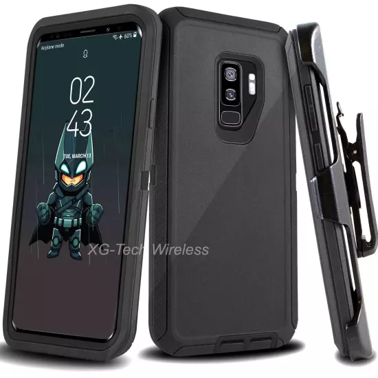 For Samsung Galaxy S9 S9 Plus Shockproof Heavy Duty Rugged Case Cover Belt Clip