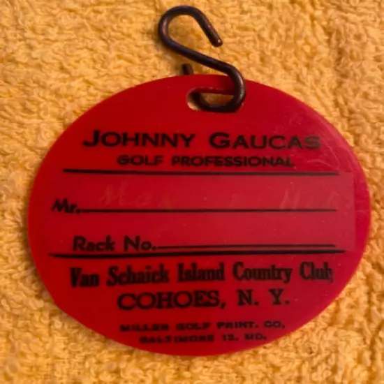 Vintage 1950s " Van Schaick Island C.C. / JOHNNY GAUCAS ", Cohoes, NY, (sm size)