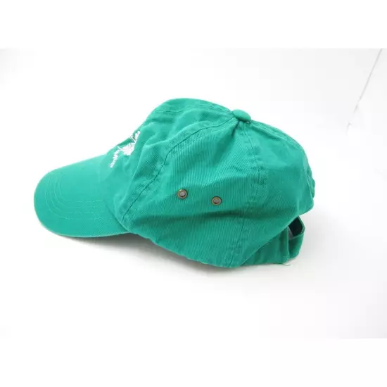 St Thomas Flower Embroidered US Virgin Island Green Adjustable Hat