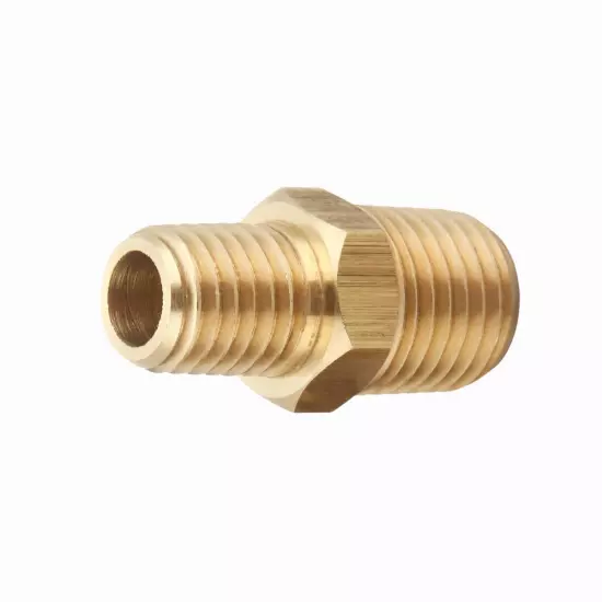 5Pc 3/8" Male to 1/4" Male NPT Hex Nipples Reducer Adapter Brass Fittings