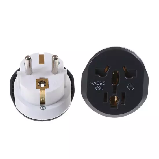 16A Universal EU Travel Adapter Euro Converter UK US AU to EU AC Socket Plug!