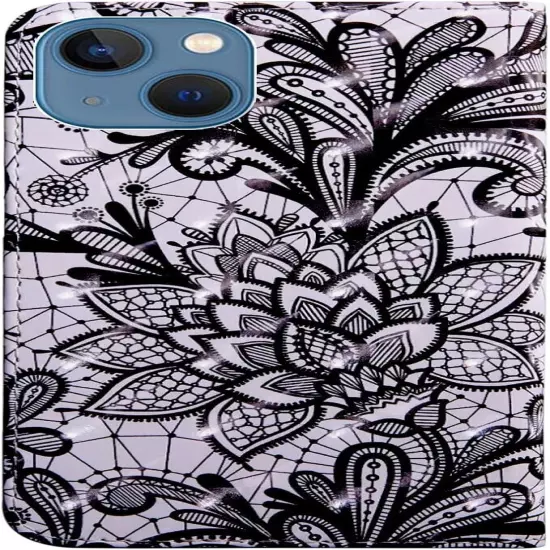 iPhone 14 Plus 6.7" Wallet Cover / Black Lace - New