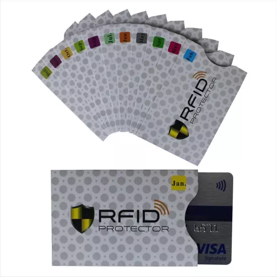 12 Credit Card Sleeve RFID Blocking Sleeves IdentityTheft Protection Card Holder