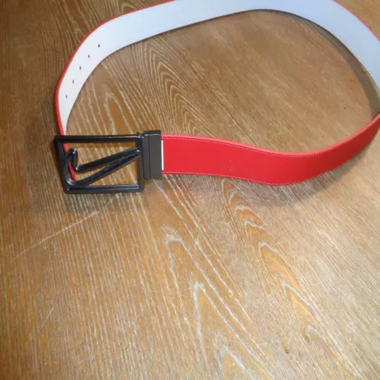 Men’s Nike Golf Leather Belt Red And White Reversible 42 In