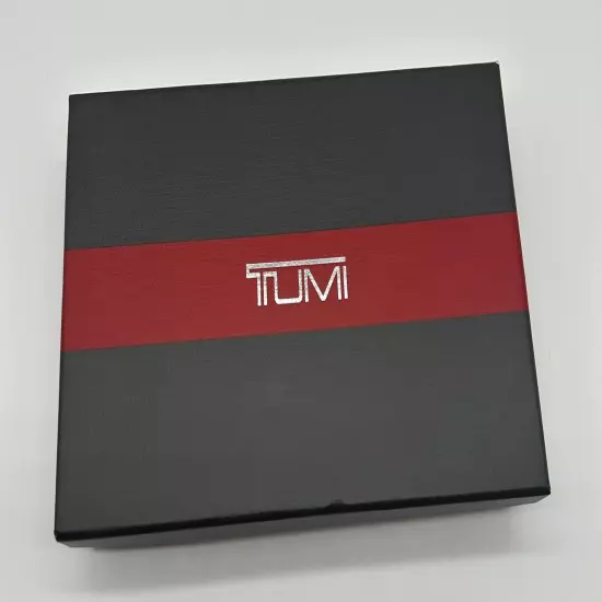 NEW TUMI Black Textured Leather Passport Case Snap Closure Zippered Wallet NIB