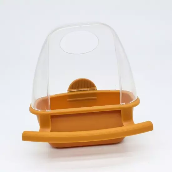 Parakeet Feeder Bird Feeder with Perch Dispenser Container for Cage