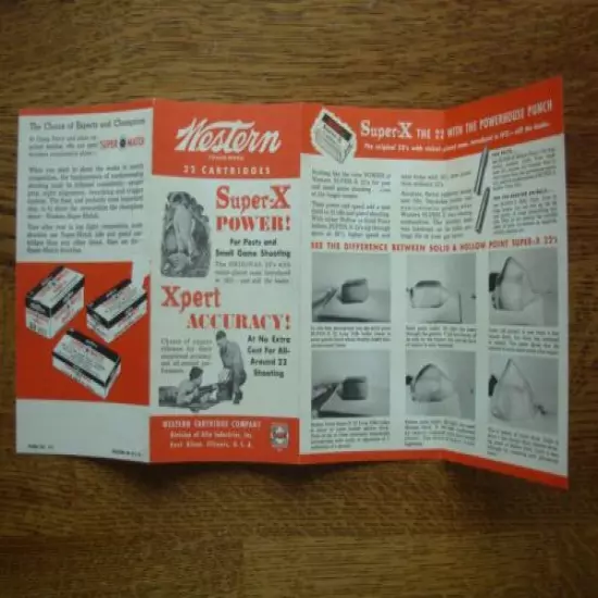 VINTAGE WESTER SUPER X BROCHURE Form no. F-32 SUPER MATCH