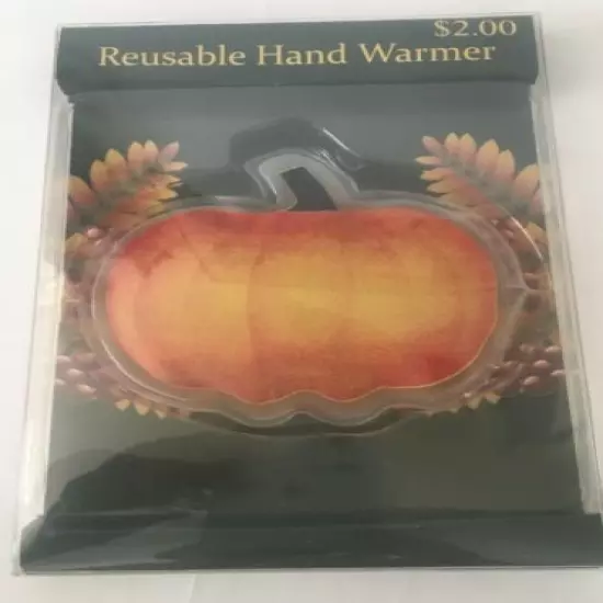 Pumpkin Plastic Autumn Reusable Hand Warmer FREE US SHIPPING!