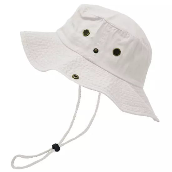 Unisex 100% Cotton Bucket Hat Fishing Camping Safari Boonie Sun Brim Summer Cap