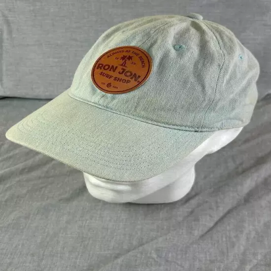 Ron Jon Hat Men Surf Shop Distressed Denium Strapback Hat Emblem