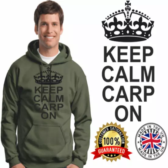 Carp Fishing Hoodie Carping Hoody Quality Brands Keep Calm Carp On