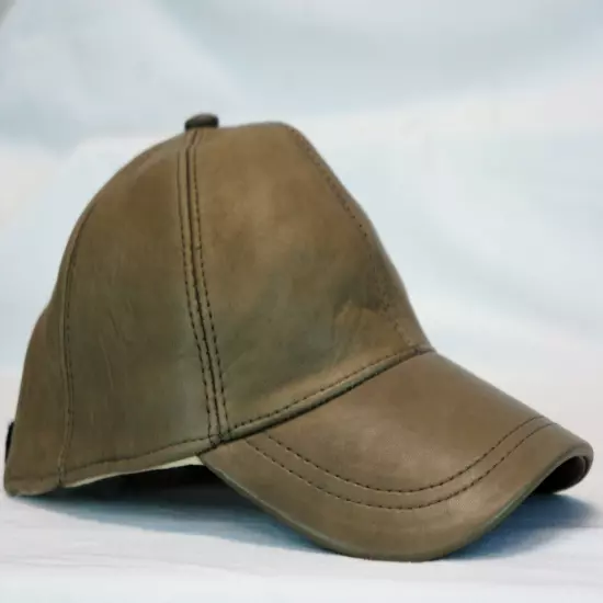 New 100% Real Genuine Lambskin Leather Baseball Cap Hat Sports Visor 40 COLORS