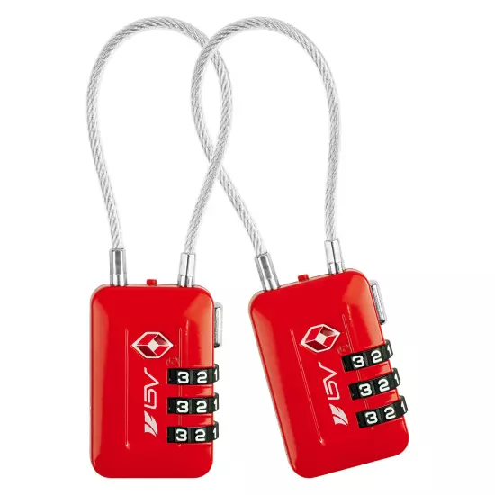 BV TSA Luggage Lock Suitcase Travel Lock Digit Combination Multi-Colors (2 Pack)