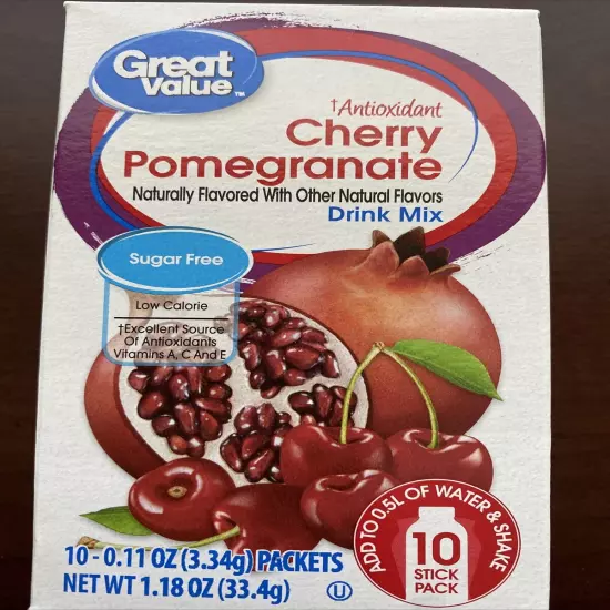 Cherry Pomegranate Sugar Free Water Enhancer Mix singles to go