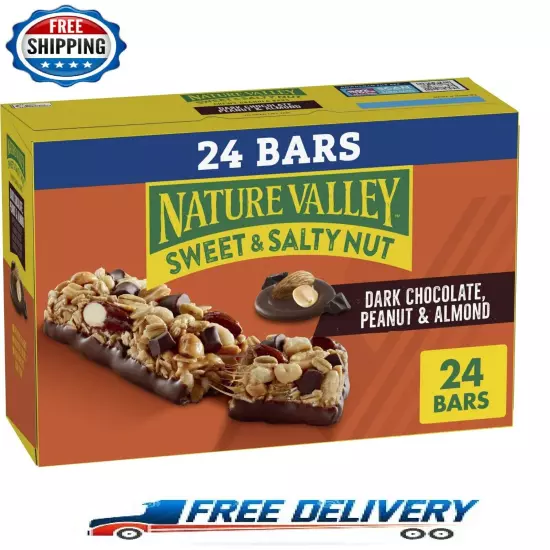 Nature Valley Chewy Granola Bars, Dark Chocolate Peanut Almond, 24 Bars, 28.8 OZ