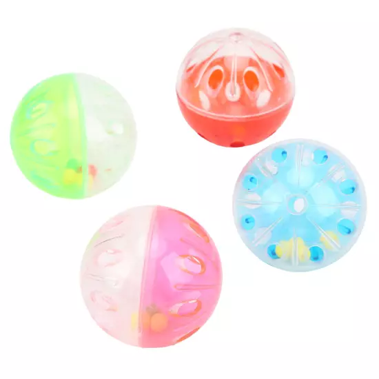 10pcs Bird Toys Ball Colorful Plastic Bird Jingle Balls Cage Accessories