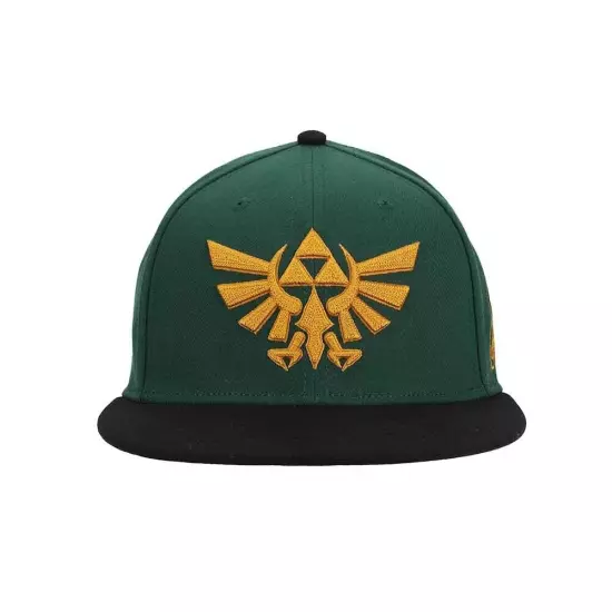 Legend of Zelda Hyrule Crest Embroidered Flat Bill Snapback, One Size