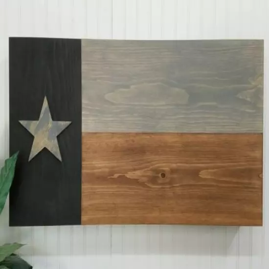 39" Texas Flag Gun Concealment Cabinet Secret Hidden Storage Furniture Rustic