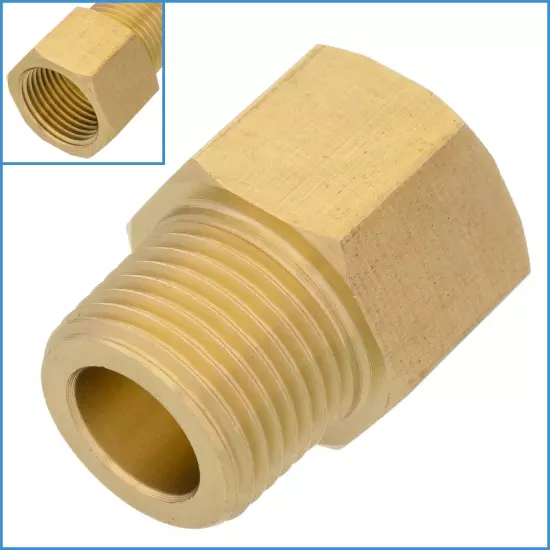 Brass 3/8" NPT Male To 3/8" BSP Female Adapter Pipe Fitting Connector Parallel