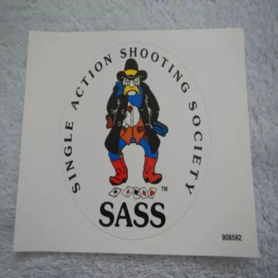 DECALS - SASS LOGO - SINGLE ACTION SHOOTING SOCIETY - GUNS - FIREARMS - HUNTING