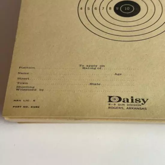 Lot of 193 Vtg NRA Official 15 Foot Rifle Target NO. A46 Daisy BB Gun Division