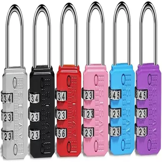 SISAV 3 Digit Combination Lock,Gym Padlock,Outdoor Padlock,Suitable for School L