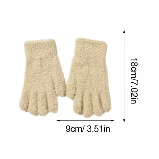 Korean style winter gloves imitation mink gloves plush warm^ω