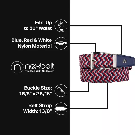 Braided Golf Belt Series with Ratchet Technology, 1 3/8" Width Strap