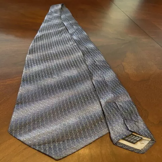 Pronto Uomo Firenze Hand Made Blue 100% Silk Men’s Neck Tie Made In Italy