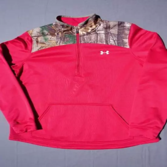 Under Armour Loose Pullover Sweater Real Tree Camo Womans Size L 