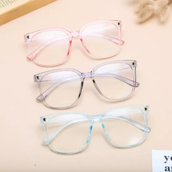 Fake Square Frame Clear Lens Geek Glasses UV Protection Nerd Unisex Fashion US ღ