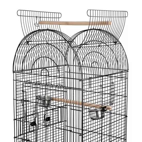 Black/White Bird cage Parrot Macaw Parakeet Cockatiel Cage Multiple Size 