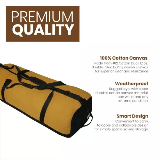 WHITEDUCK FILIOS Water Proof Duffel Bag- Multipurpose Heavy Duty Tactical Canvas