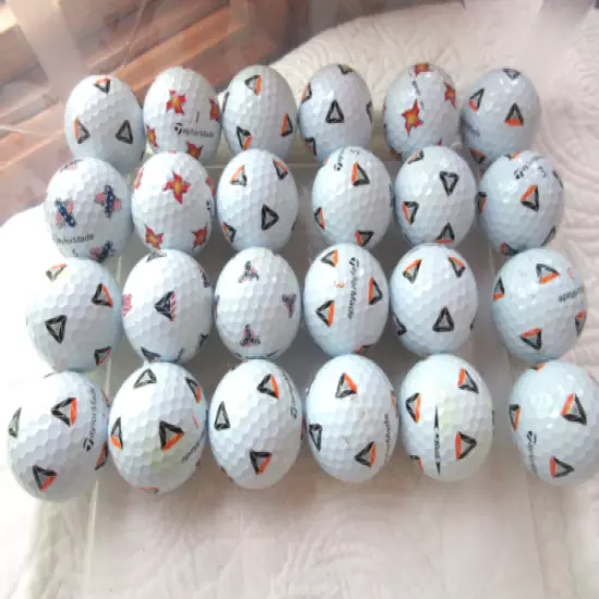 24 TAYLOR MADE AAAAA GRADE PIX 5A USED GOLF BALLS 12 TP5 + 12 TP5X #061722