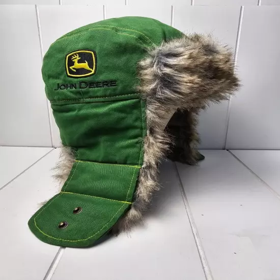 Green John Deere Trapper Winter Hat