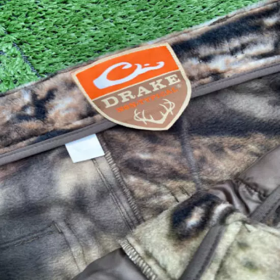 Drake Non-Typical Silencer Windproof Fleece Pants Mossy Oak Sz - L