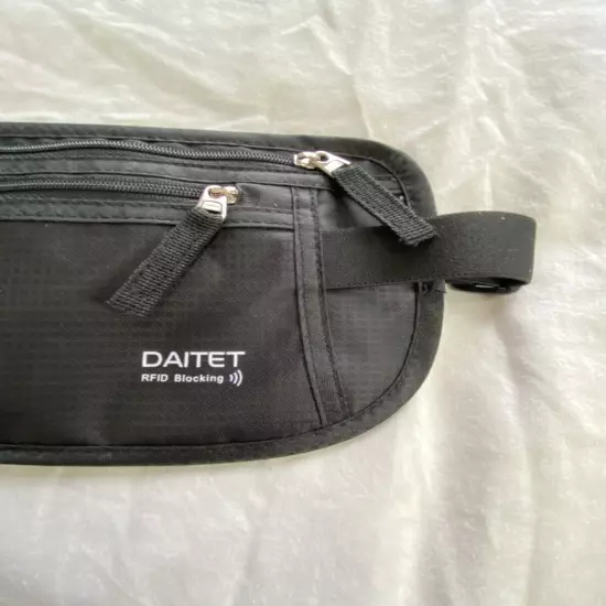 DAITET Money Belt Passport Holder Secure Hidden Travel Wallet RFID Blocking EUC