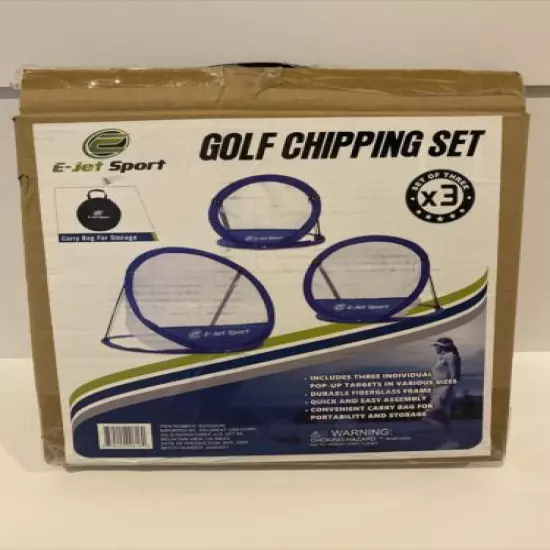 BRAND NEW E-JET SPORT GOLF CHIPPING SET OF 3 TARGETS CARRY BAG FOR STORAGE