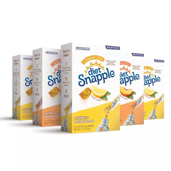 Juicy Mixes Diet Snapple – Sugar Free & Delicious, Made with Natural Flavors (Va