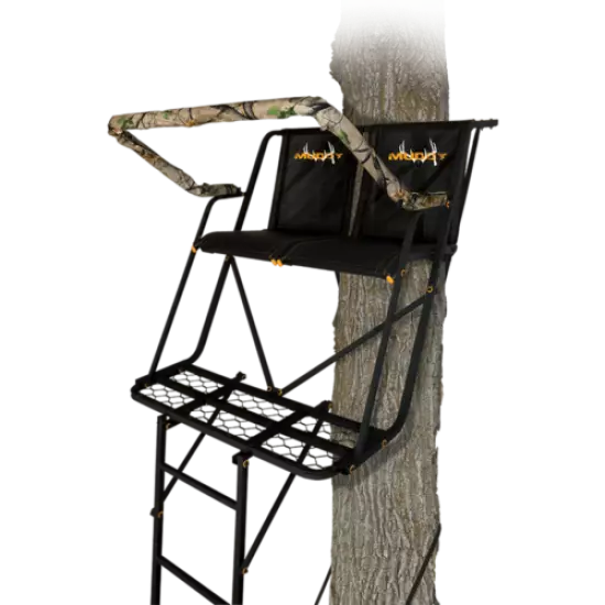 Muddy Maxim Double 16 Ft Tall 2 Person Deer Hunting Ladder Treestand,2 Harnesses