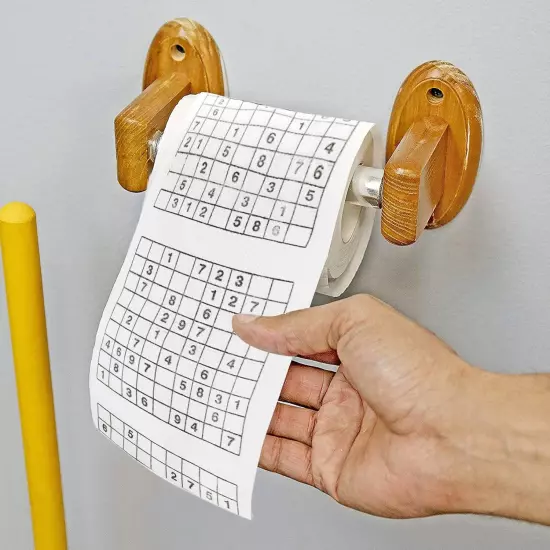 Sudoku Toilet Paper Festive Gag Gift, Fun Birthday Party Novelty Gift Idea Prank