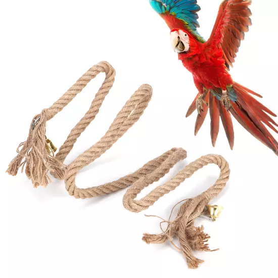 1 Pcs Pet Bird Parrot Cotton Belt Perch Climbing String Rope Pets Chewing