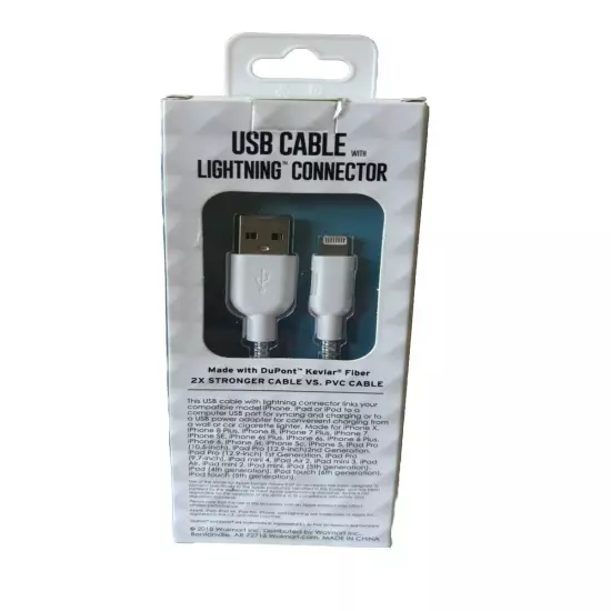 LuxShare L6BK003 USB Cable For iPhone Connector 6FT - White Brand New