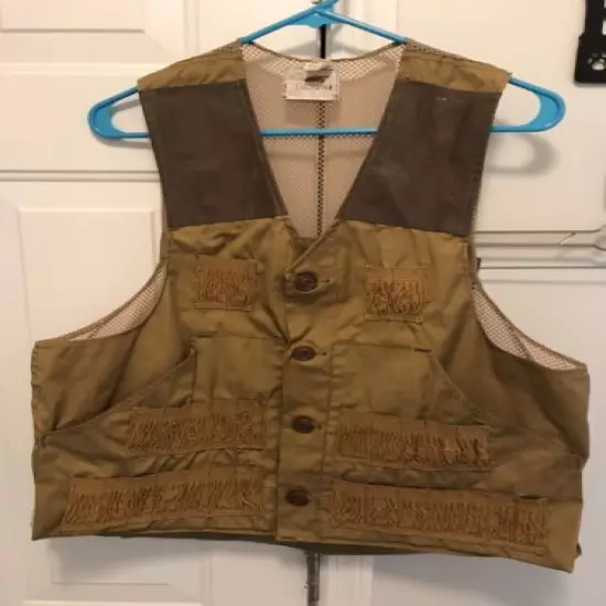 VTG Duxbak Canvas Hunting Vest Size Medium 70s 80s Shell Holders