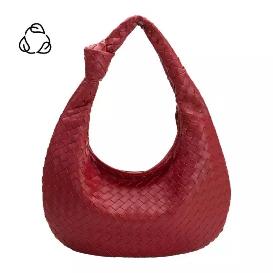 Melie Bianco Katherine Brigitte Satchel Oversized Edition Woven Knot Bag ANTHRO!