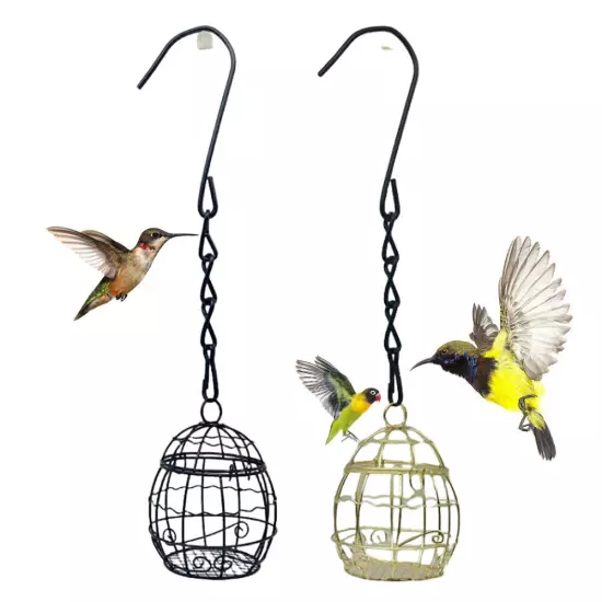 Outdoor Birdcage Bird Feeder Bird Feeding Station With Chain DIY Durable Simple➳