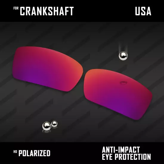 Anti Scratch Polarized Replacement Lenses for-Oakley Crankshaft OO9239 Options