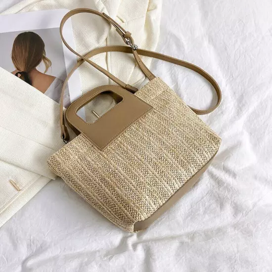 Straw Bags Women Summer Crossbody Bags Lady Travel Handbags Shoulder Bags